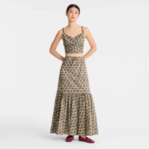 Longchamp Langer Rock^Damen Kleider & Röcke